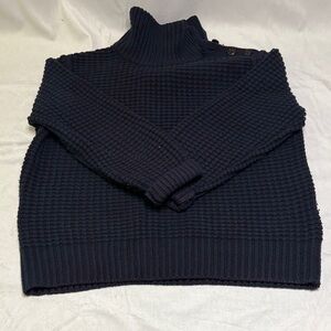 Banana Republic Men's Dark Blue Turtleneck Sweater